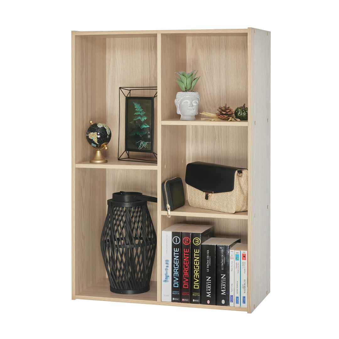 Iris Ohyama, Bücherregal, Regale mit 5 Fächern, Bücherregal, Trennwand, Display, Wohnzimmer, Schlafz