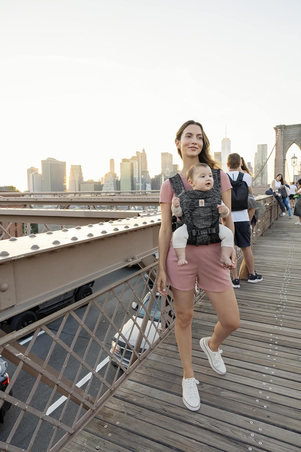 Ergobaby Aerloom Babytrage für Neugeborene bis zum Kleinkind, 3-Positionen Ergonomische Babybauchtra