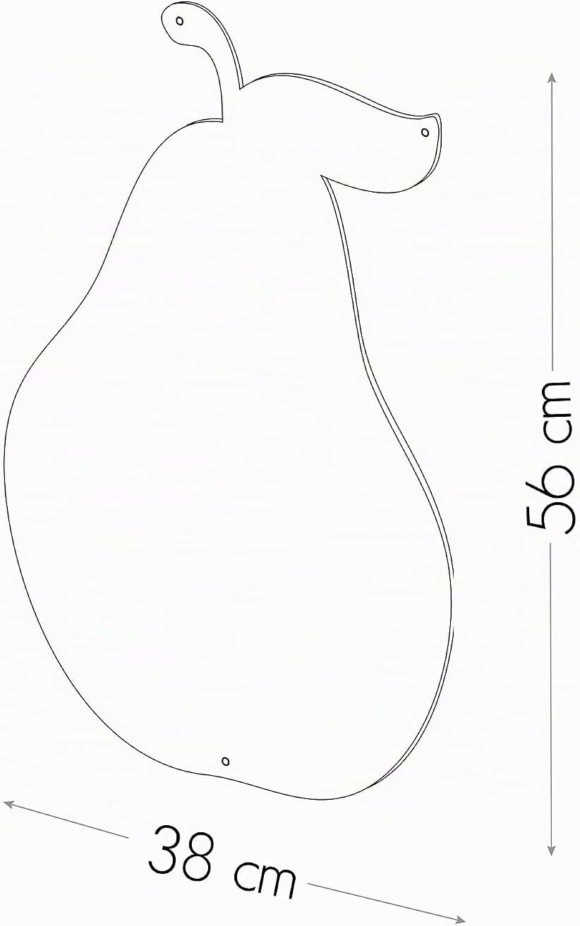 Sgaravatti KalaMitica, anthrazit Metallplatte, Birne, 56 x 38 cm, Birne