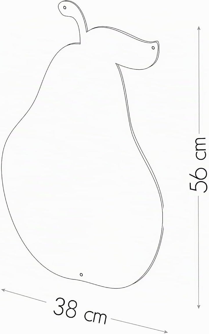 Sgaravatti KalaMitica, anthrazit Metallplatte, Birne, 56 x 38 cm, Birne