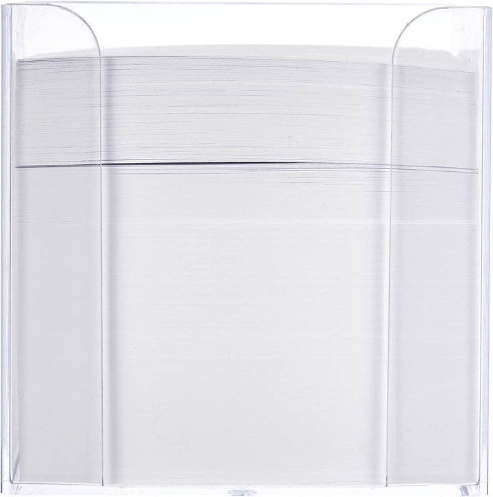Herlitz 10410801 Zettelkasten 9x9x9cm transparent 700 Blatt weiss gefüllt (Packung mit 2)