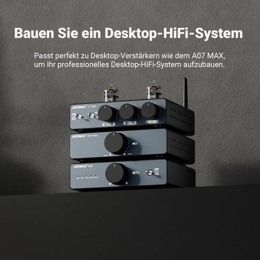 AIYIMA D07 Mini-Desktop-HiFi-DAC Digital-Analog-Audio-Wandler-Decoder AK4493S für Heimstereo-Verstär