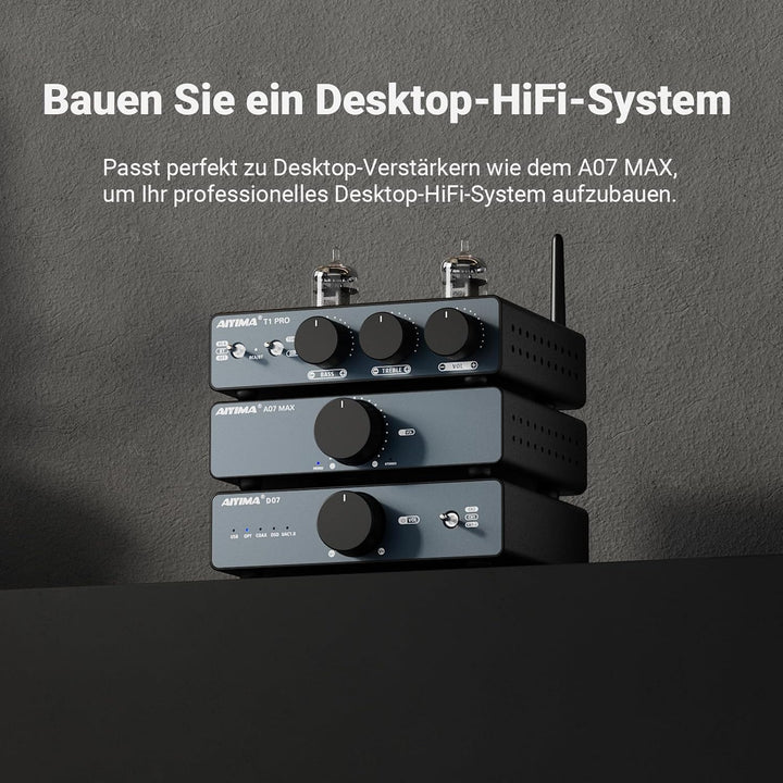 AIYIMA D07 Mini-Desktop-HiFi-DAC Digital-Analog-Audio-Wandler-Decoder AK4493S für Heimstereo-Verstär