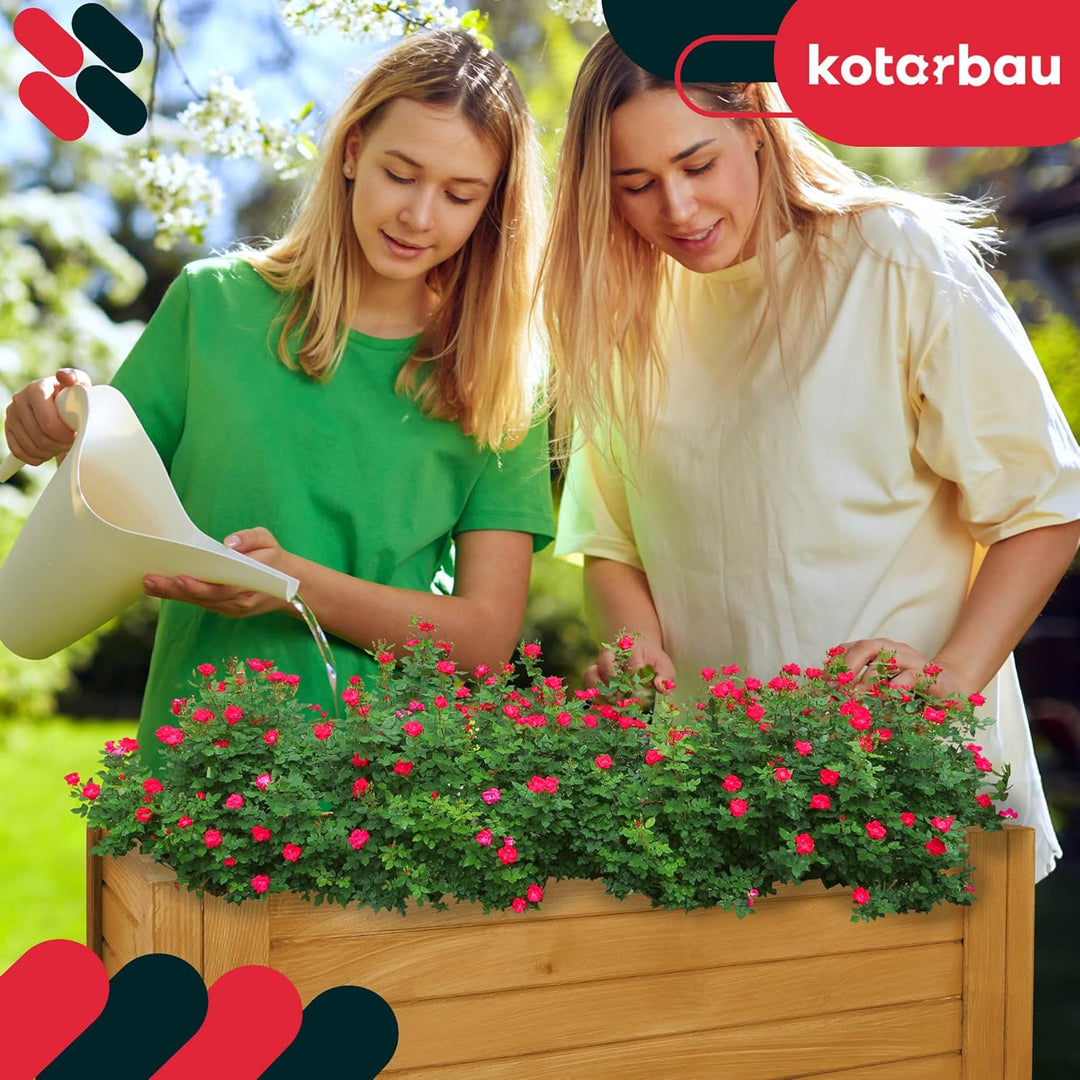 KOTARBAU® Blumenkasten - 79 x 39 x 30 cm - Pflanzkasten mit Vlies - Pflanzkübel gross aussen - Balko