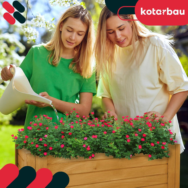 KOTARBAU® Blumenkasten - 79 x 39 x 30 cm - Pflanzkasten mit Vlies - Pflanzkübel gross aussen - Balko