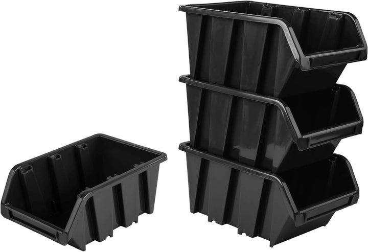 PAFEN Werkzeugwand Lagersystem 2308 x 780 mm - SET Werkzeughaltern und 84 Stück Schwarz Stapelboxen