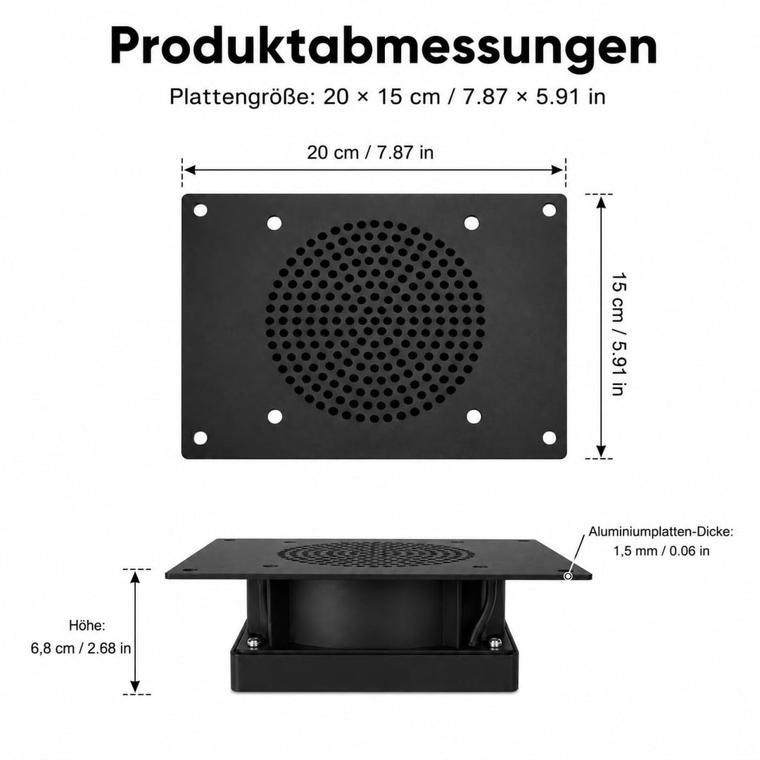 Desktop Nagelstaubsammler, Tisch-Einbau | ,inkl. 2 austauschbare Staubbeutel, für Nageldesigner und