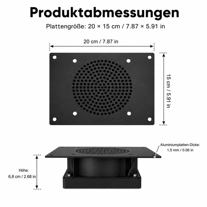 Desktop Nagelstaubsammler, Tisch-Einbau | ,inkl. 2 austauschbare Staubbeutel, für Nageldesigner und
