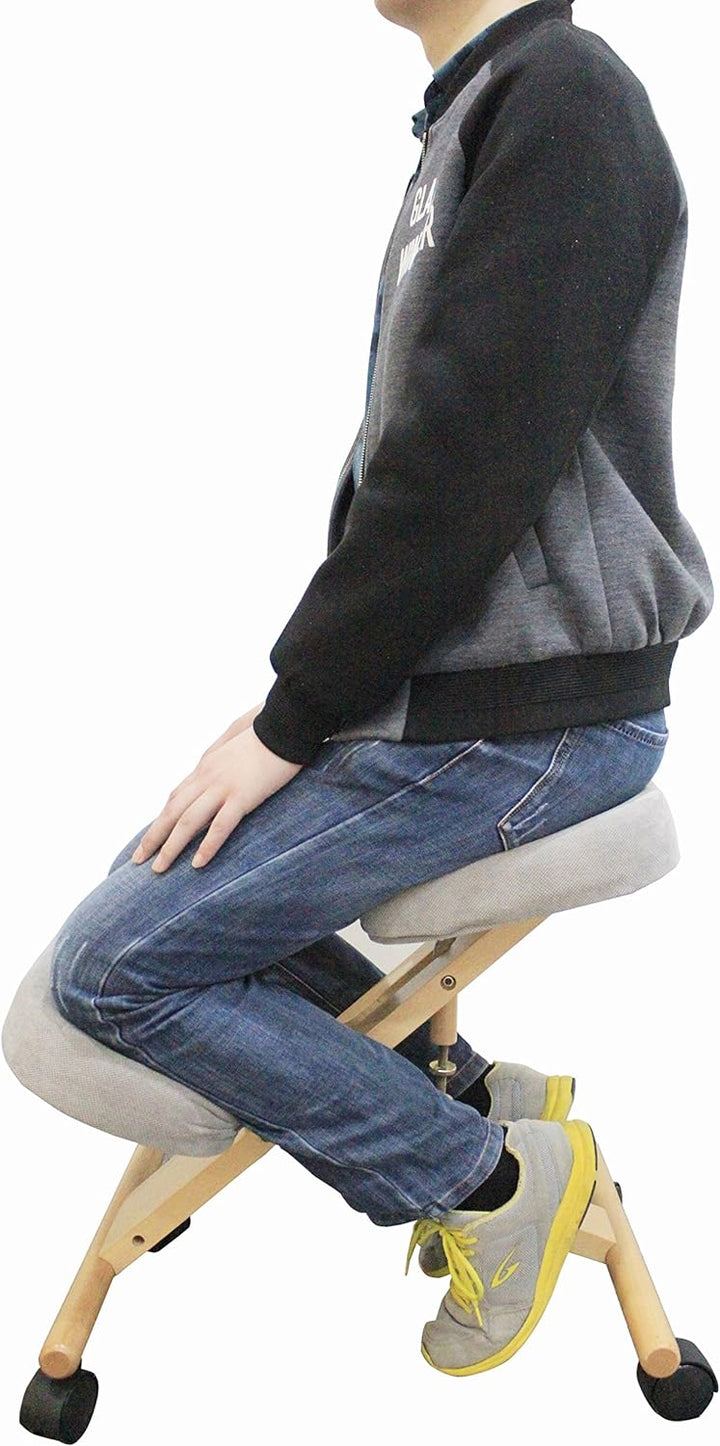 Pro11 Wellbeing Ergonomischer verstellbarer Knie-Haltungskorrekturstuhl Beige, Beige