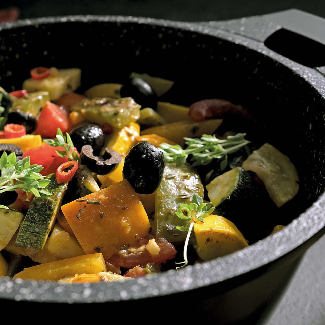 Kela Schmorpfanne Stella Nova, Ø 28 cm, Aluguss, Allherdboden, antihaftbeschichtet, hitzebeständig b