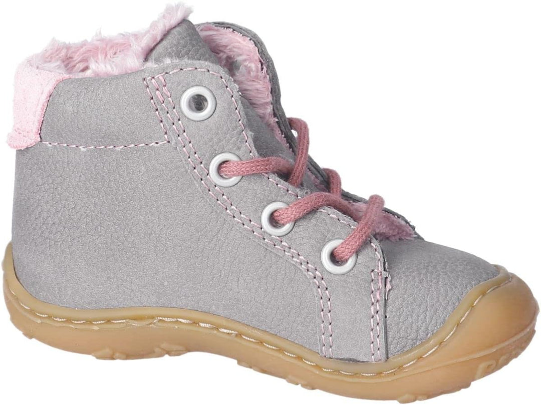 RICOSTA Mädchen und Jungen Lauflernschuhe GEORG,Warmfutter,Leder,WMS:Mittel/Weit 21 EU Grau 450, 21