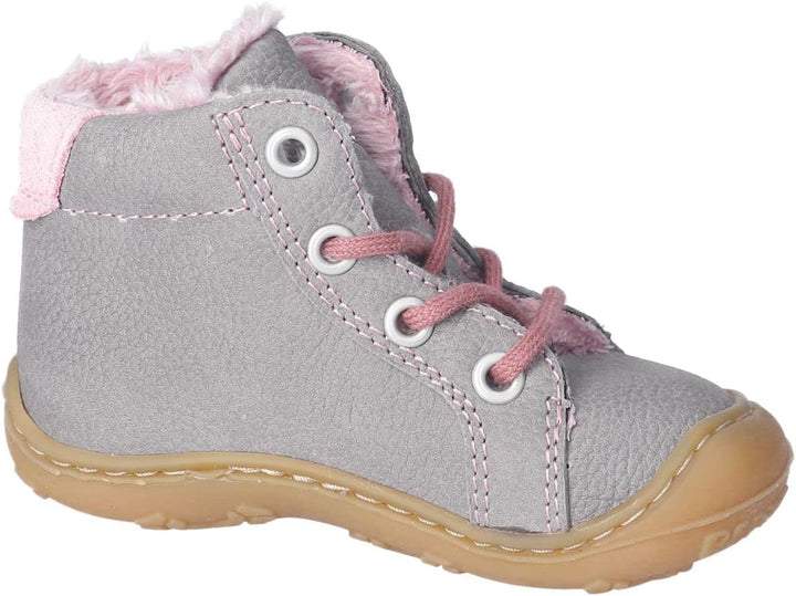 RICOSTA Mädchen und Jungen Lauflernschuhe GEORG,Warmfutter,Leder,WMS:Mittel/Weit 21 EU Grau 450, 21