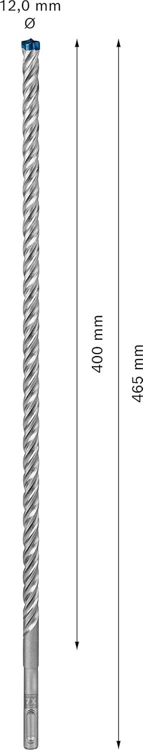 Bosch Professional 1x Expert SDS plus-7X Hammerbohrer (für Stahlbeton, Ø 12,00x465 mm, Zubehör Bohrh
