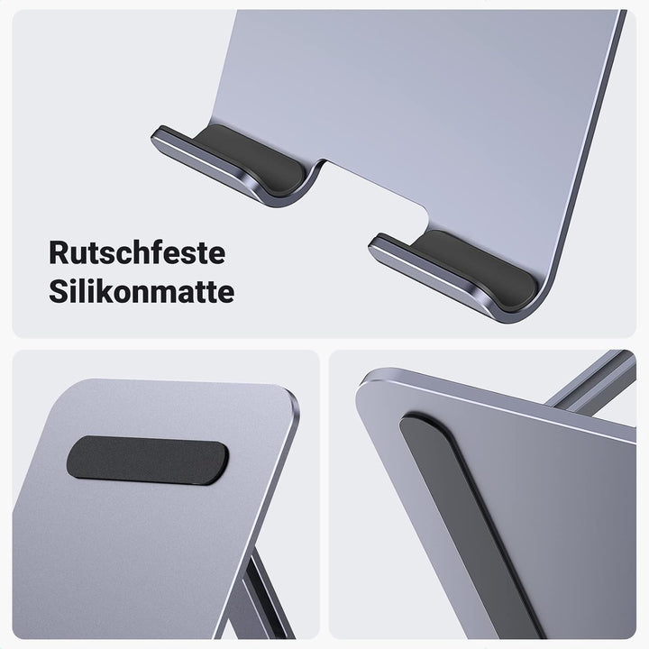UGREEN Aluminium Tablet Halterung Verstellbarer Tablet Ständer Höhenverstellbar iPad Ständer kompati