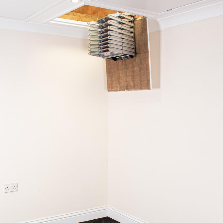 BPS Ziehharmonika-Loftleiter – einfache Montage (3.05m (10')) 10 ft, 10 ft