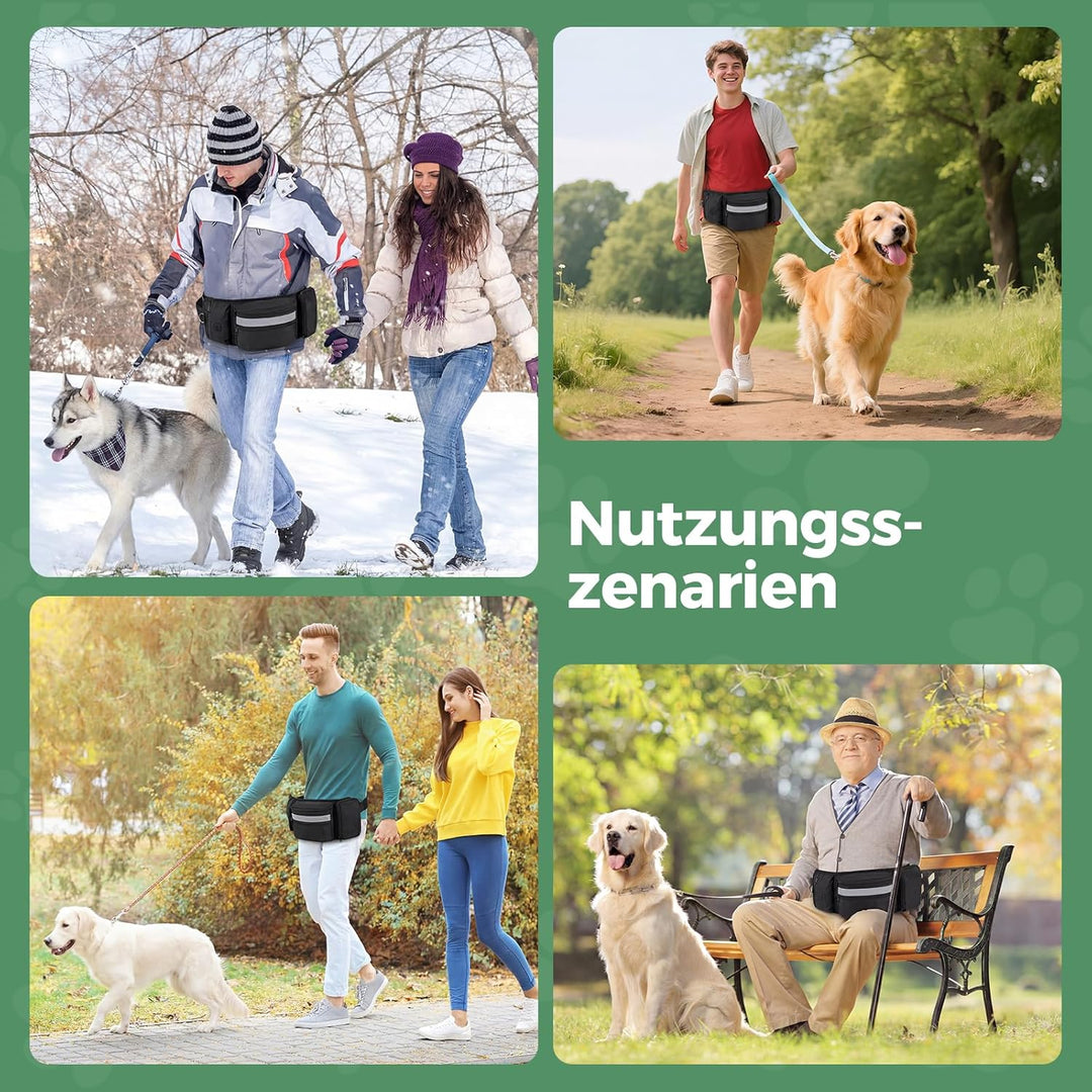 Leckerlitasche für Hunde Gassi Tasche, Grosses Fassungsvermögen Trainings-Leckerlibeutel, Wasserdich