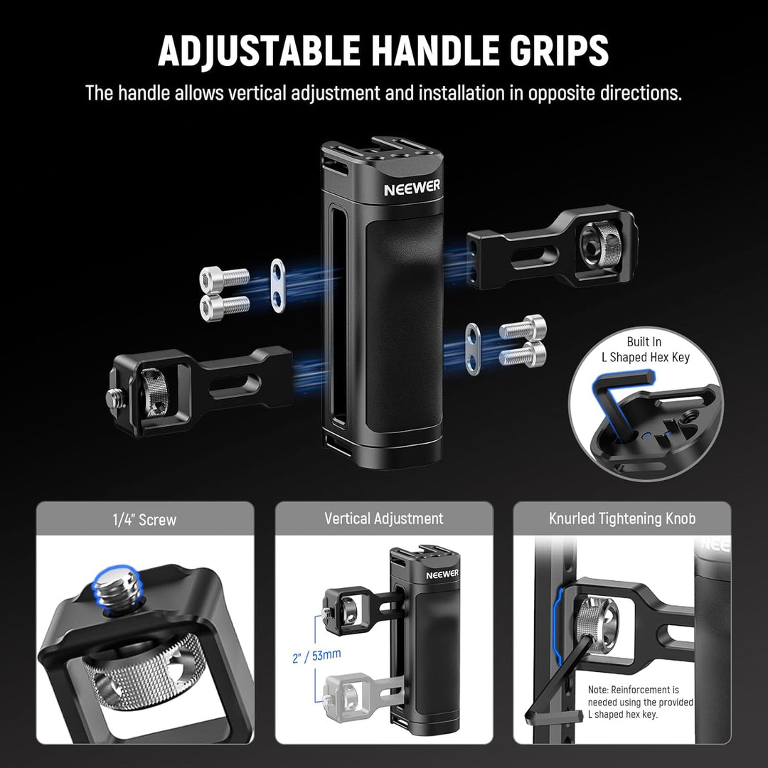 NEEWER Universal Telefon Käfig Video Rig mit Bluetooth Auslöser Seitengriff komfortable Griffe Handy