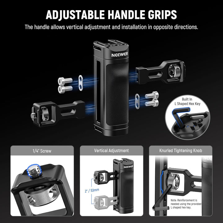 NEEWER Universal Telefon Käfig Video Rig mit Bluetooth Auslöser Seitengriff komfortable Griffe Handy