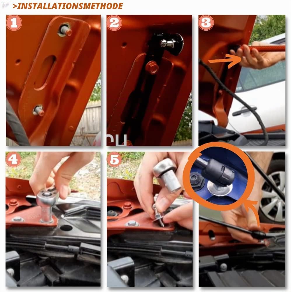 JINGLINGKJ für Leon MK3 2012-2019 Frontklappen-Dämpfer-Gasstreben Stossdämpfer Stossstange Hood-unte