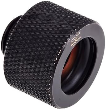 Alphacool 17385 HT 16mm HardTube Anschraubtülle G1/4 für Plexi- Messingrohre - Gerändelt - Dunkelsch