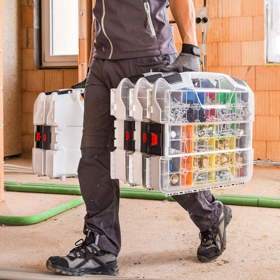 Bosch Sortimo W-BOXX 102 | Sortimentskasten L-Case | Schraubenbox Aufbewahrung mit Deckel | Kleintei