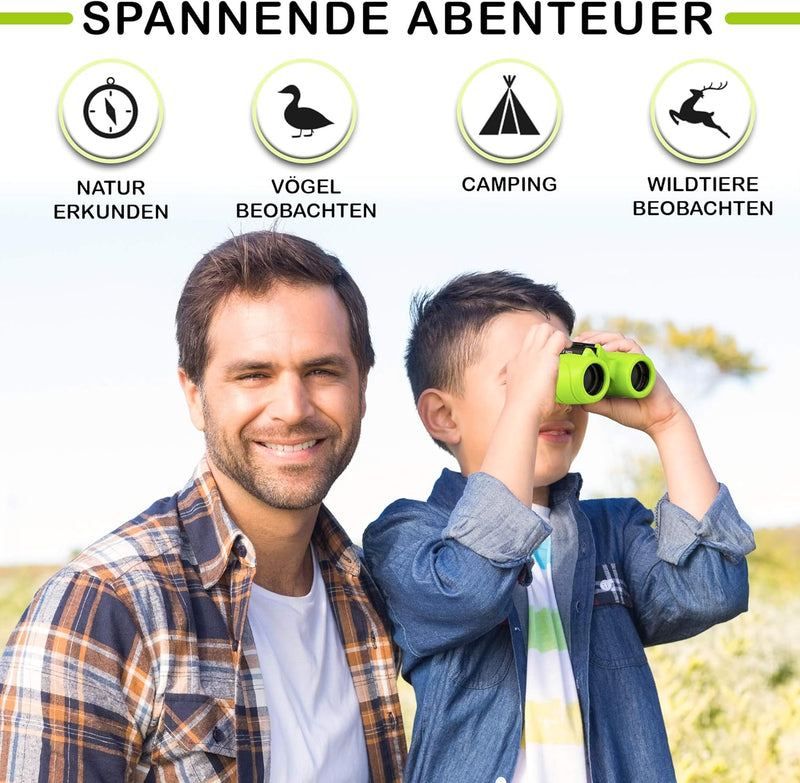 Fernglas für Kinder - Optimales Ostergeschenk - Starke Vergrösserung 8X21 – Umfangreiches Set inklus