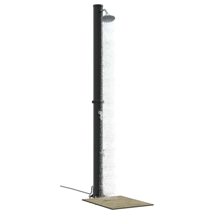 vidaXL Aussen Solardusche Schwarz 217 cm PVC und Aluminium, Moderner Zylindrischer Duschspass, umwel