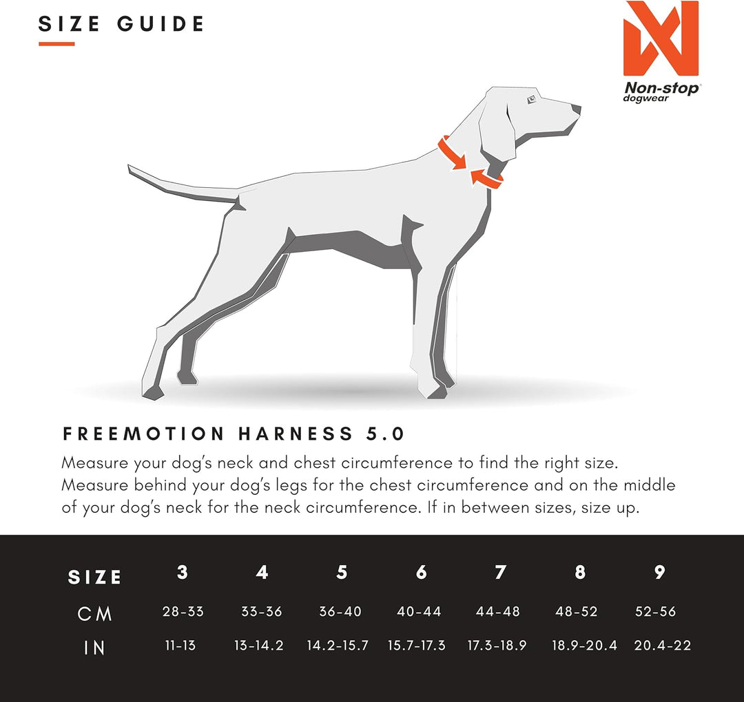 Non-stop dogwear Freemotion Harness 5.0 | Hunde-Geschirr für alle Sportarten, Grösse:Grösse 3 schwar
