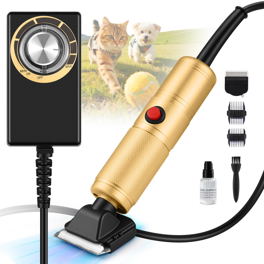 Moongiantgo 300W Hundeschermaschine, Tierhaarschneidemaschine, 2000-6000RPM Geschwindigkeitsregelung