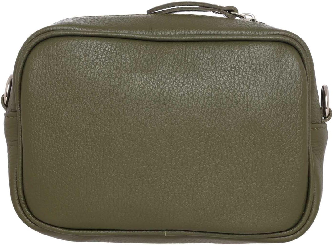 Zwillingsherz Umhängetasche mit Reissverschluss aus 100% Echtleder - Hochwertige Handtasche zum Umhä