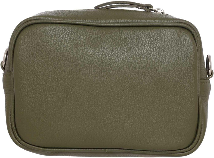 Zwillingsherz Umhängetasche mit Reissverschluss aus 100% Echtleder - Hochwertige Handtasche zum Umhä