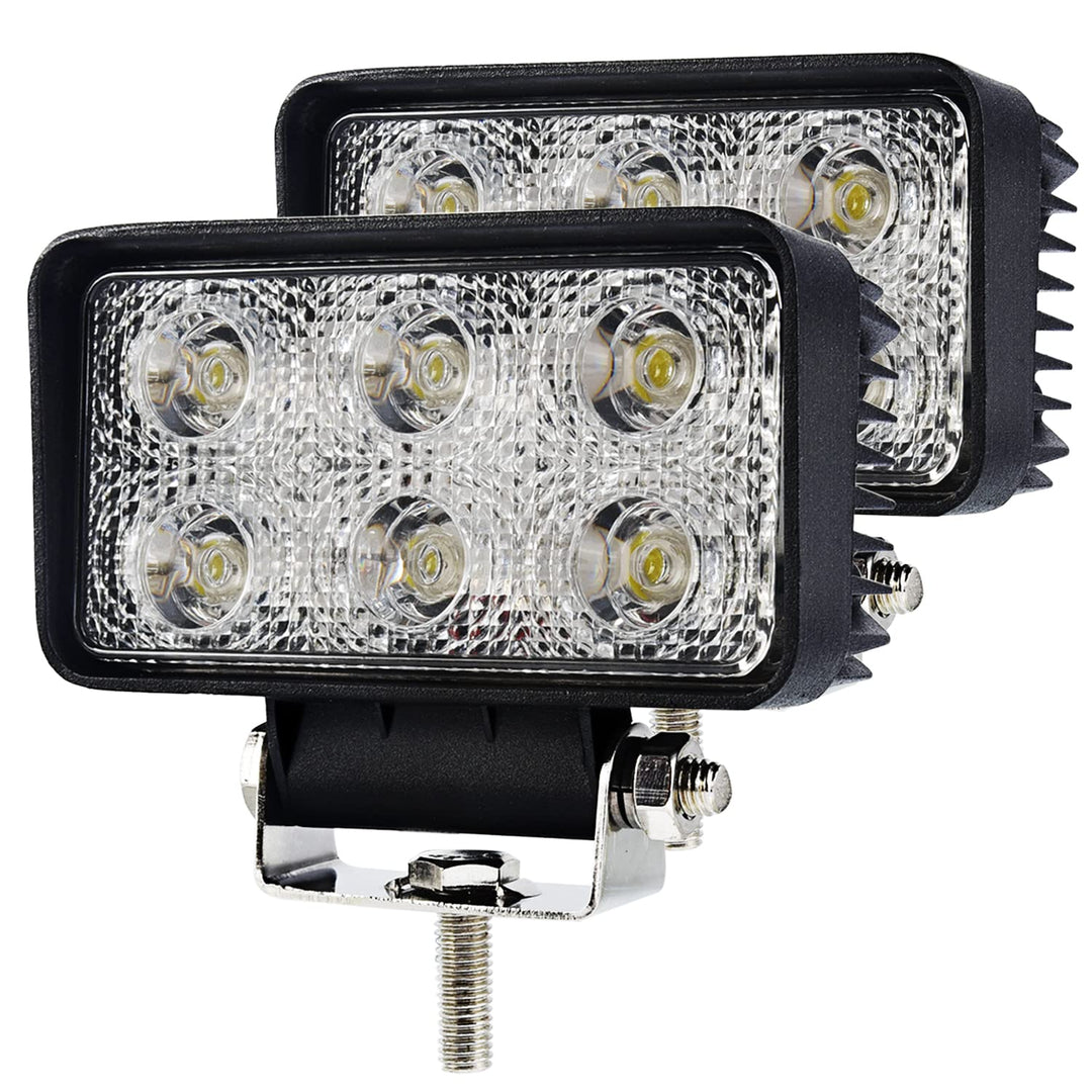 BRIGHTUM 18W LED Arbeitsscheinwerfer weiss 12V 24V Flutlicht Reflektor work light Scheinwerfer Arbei
