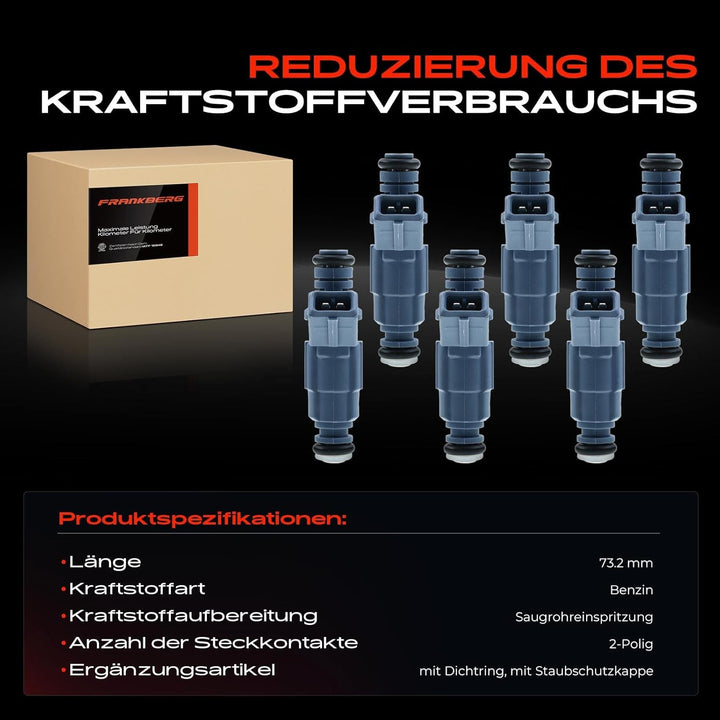 Frankberg 6x Einspritzventil Injektor Kompatibel mit Astra H L48 2.0L 2005-2010 Astra H GTC L08 2.0L