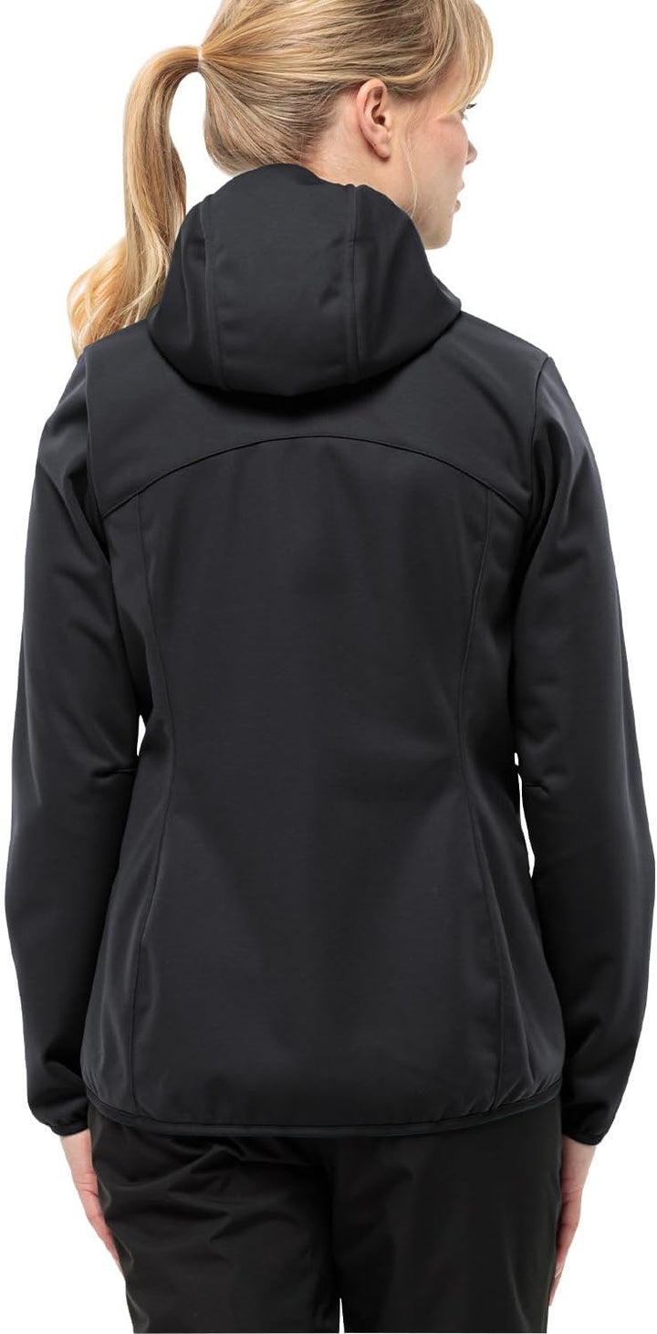 Jack Wolfskin Damen Windhain Hoody W Softshelljacke XS Schwarz, XS Schwarz