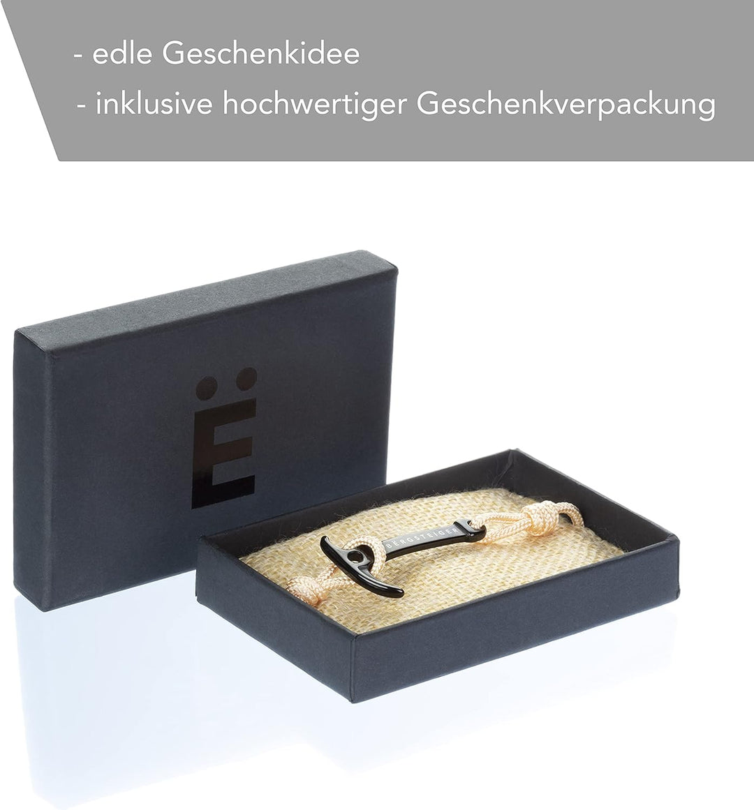 BËRGSTEIGER ICE AXE Armband für Herren & Damen mit Eispickel - hochwertiges Stoffarmband - Bracelet