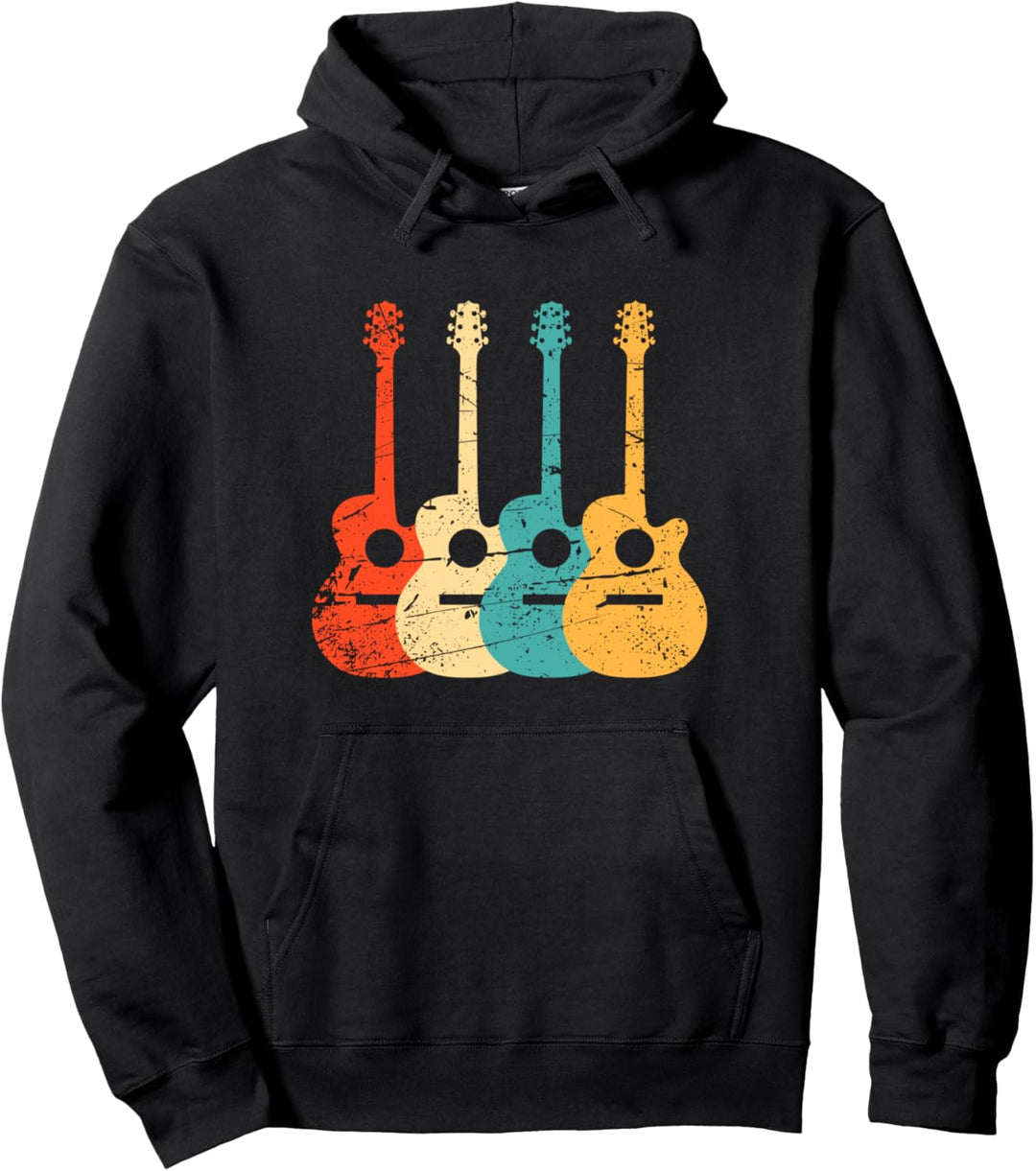 Gitarrist Retro Akustische Gitarre Pullover Hoodie