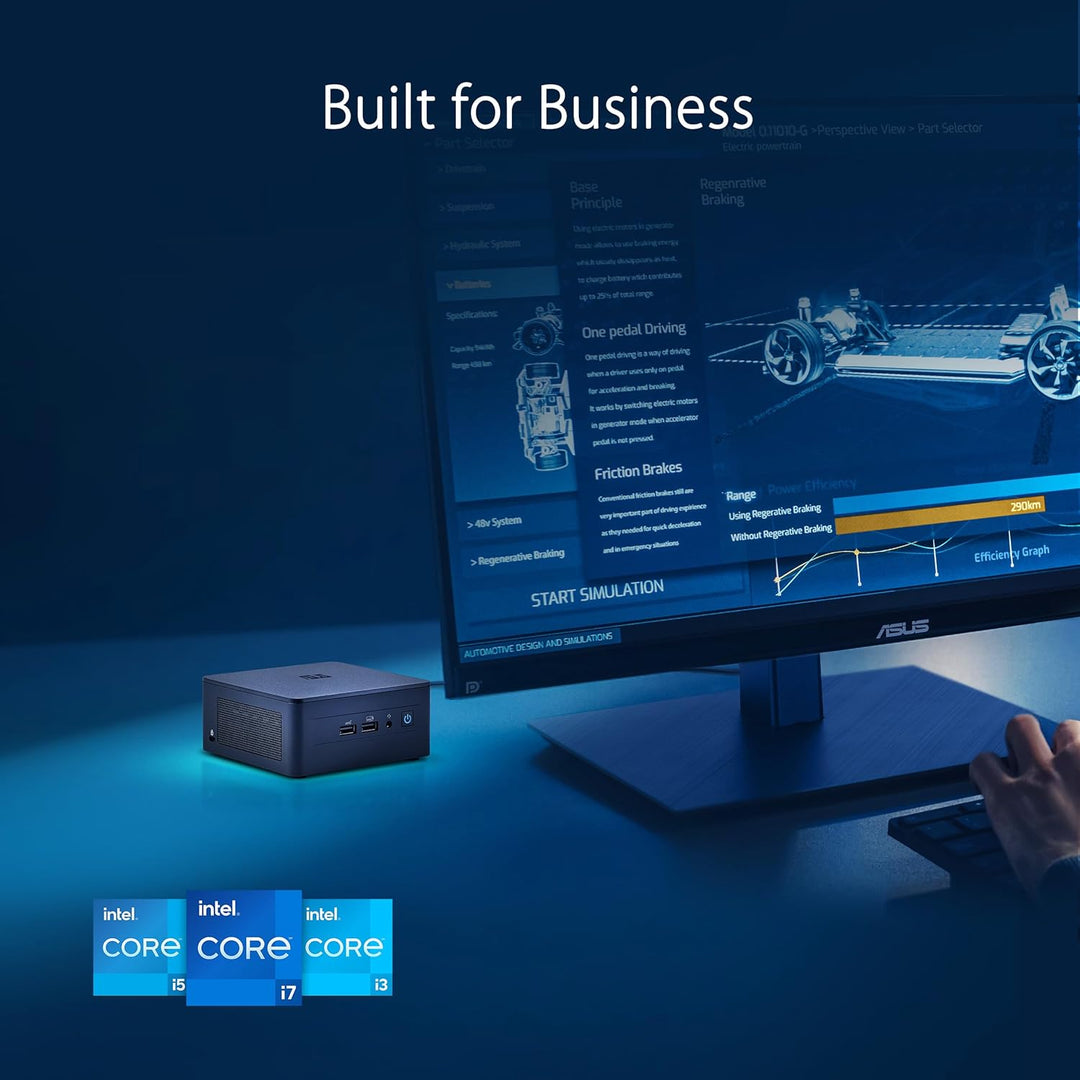 ASUS NUC 13 Pro Slim Kit RNUC13ANKI300002I (Intel Core i3 1315U Prozessor, Intel Grafik, Intel WiFi