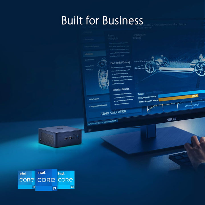 ASUS NUC 13 Pro Slim Kit RNUC13ANKI300002I (Intel Core i3 1315U Prozessor, Intel Grafik, Intel WiFi
