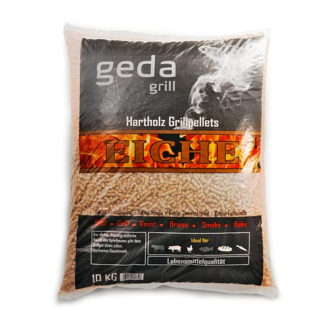 GEDA Grill 100% Hartholz Pellets, Grillpellets BBQ Pellets für Pelletsmoker, Pizzaofen, Räucherofen