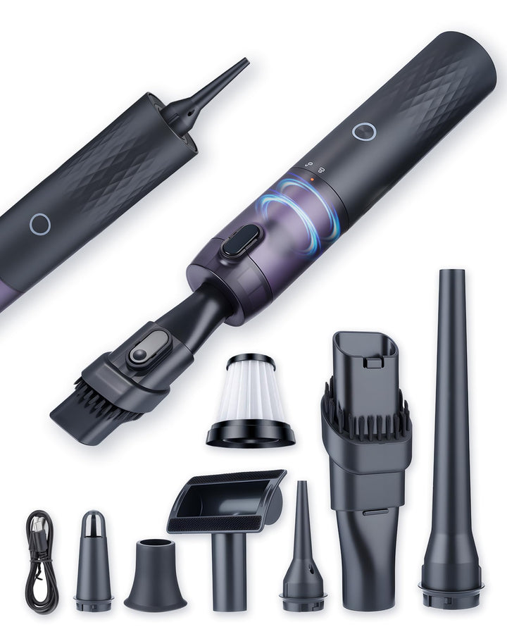 Akku-Autostaubsauger, 4 in 1 Handstaubsauger mit Staubsaugen | Aufblasen | Entleeren | Blasen, Zweis