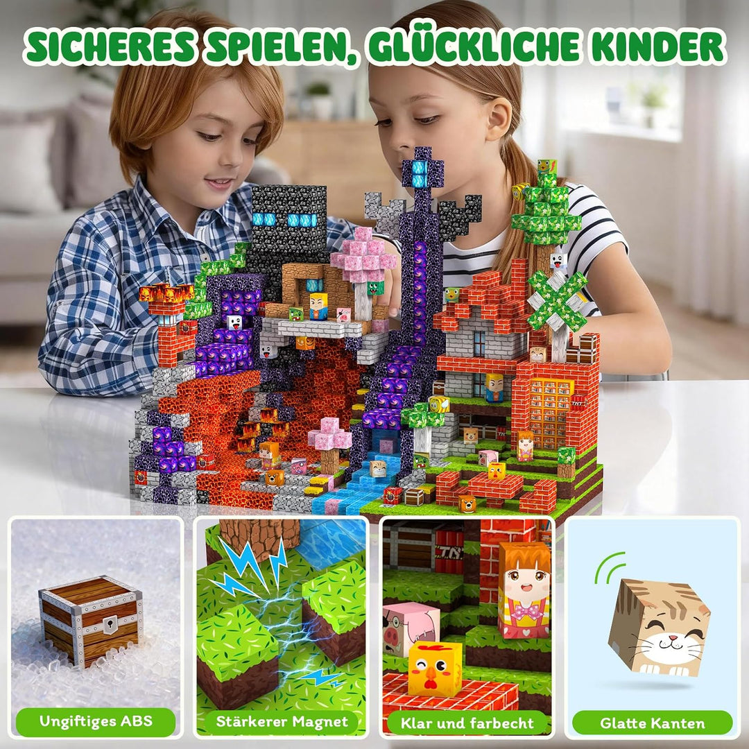 Magnetische Bausteine 150 PCS 2CM Magnetbausteine für Kinder ab 3 Jahre Blocks, Montessori Spielzeug