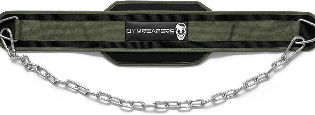 Gymreapers Dip-Gürtel mit Kette für Gewichtheben, Klimmzüge, Dips – robuste Stahlkette für zusätzlic