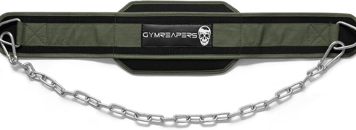 Gymreapers Dip-Gürtel mit Kette für Gewichtheben, Klimmzüge, Dips – robuste Stahlkette für zusätzlic