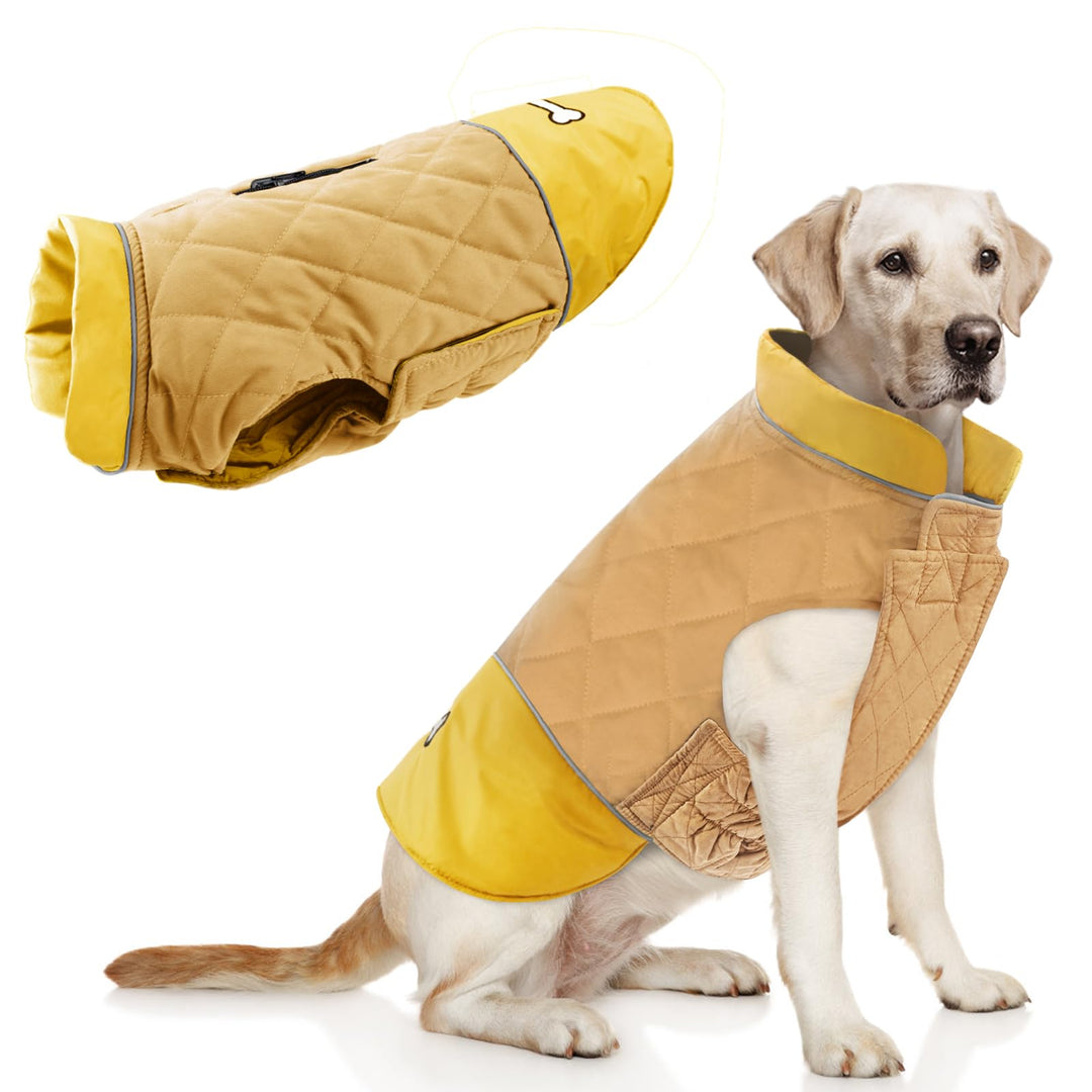 Idepet Winddichter Hundemantel Winter Warme Jacke,Anti-Schneeanzug Hundebekleidung für kleine mittel
