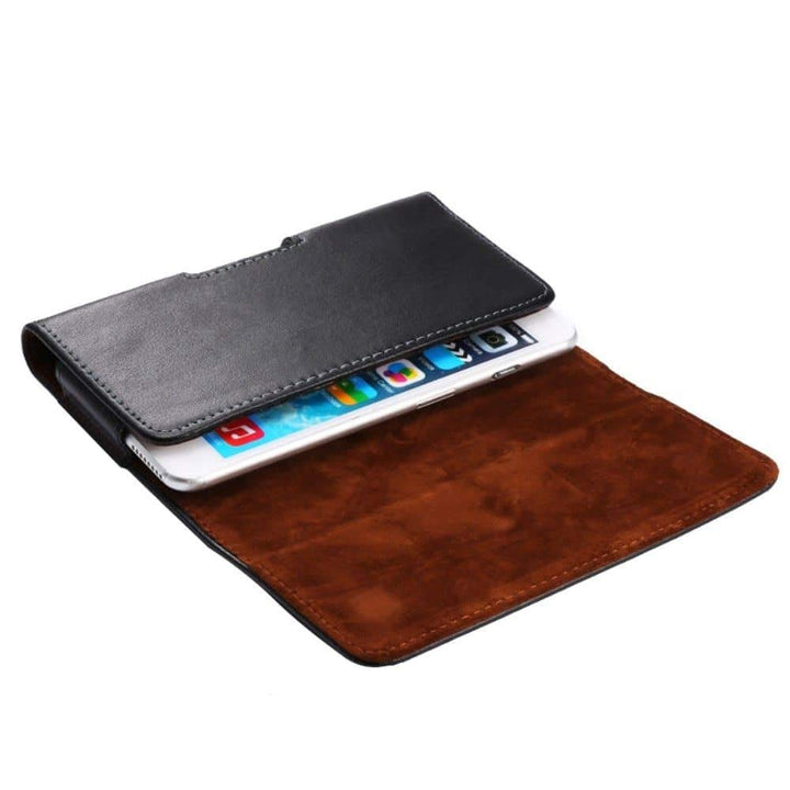 Genuine Leather Case Belt Clip Horizontal für Sony Xperia XZ1-Compact - Black