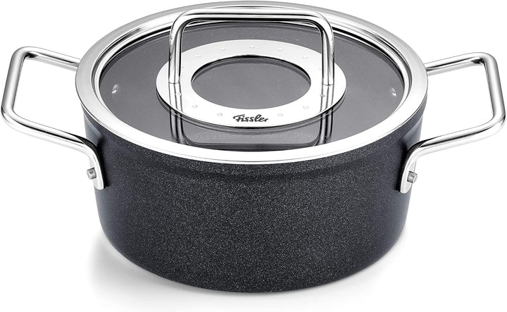 Fissler Adamant/Aluminium-Kochtopf (Ø 18 cm, 2L) Töpfe-beschichtet mit Glas-Deckel, antihaftend - In