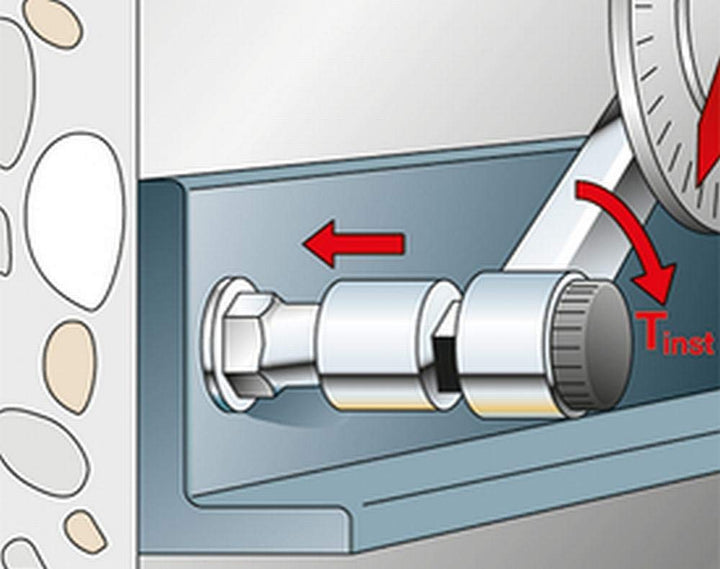 fischer Bolzenanker mit Hutmutter FAZ II 10 / 10 H, Schwerlastanker mit hoher Tragfähigkeit, Ankerbo