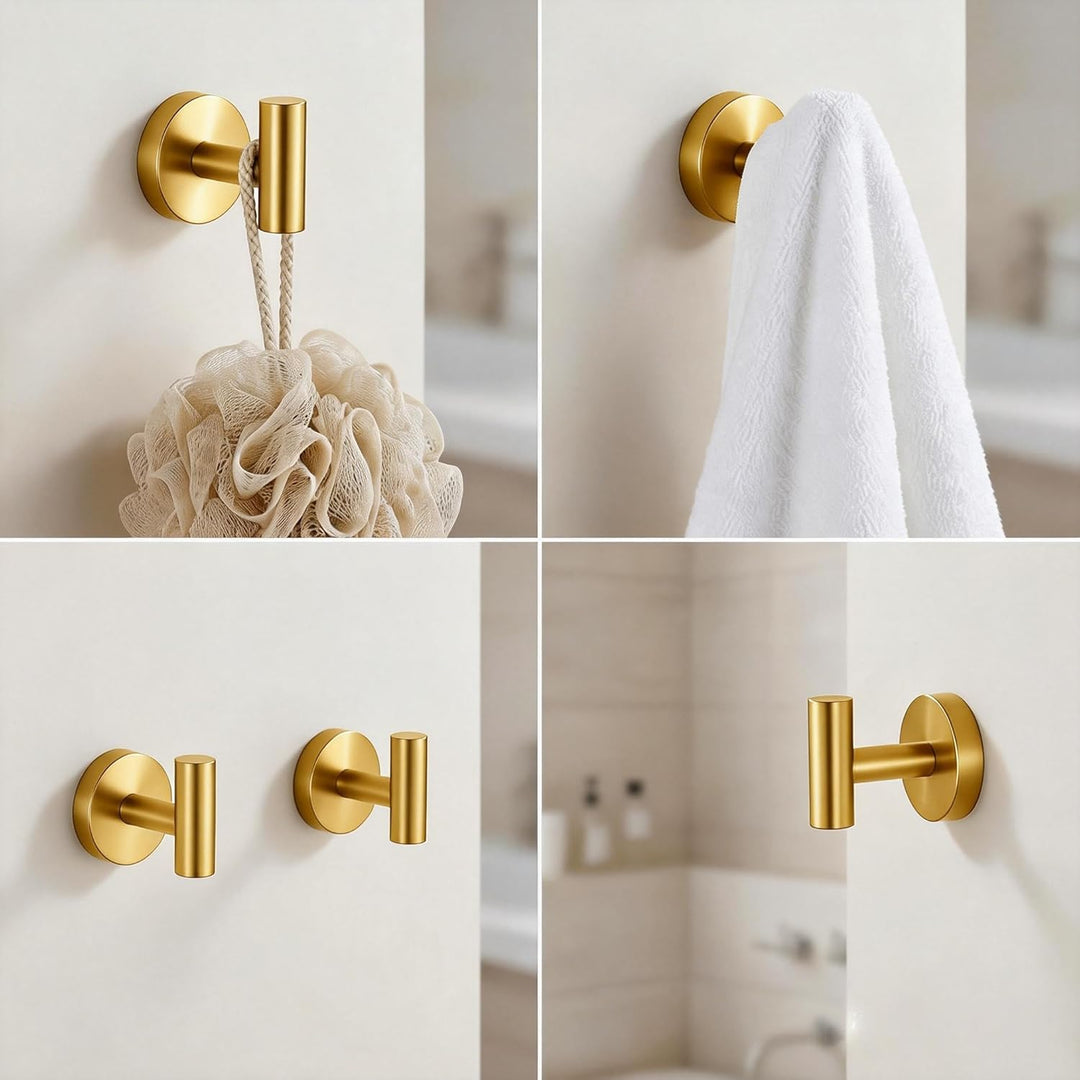 Gold Badezimmer Hardware Set, SUS304 Edelstahl 60 cm Handtuchstange, Toilettenpapierhalter, Handtuch