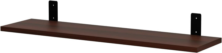 AKKE Hängeregal Wandregal Regalbrett - 60 cm Möbelplatte Metall - Regal - Loft Breto Dunkles Walnuss