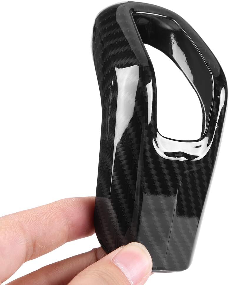 Dioche Schalthebelabdeckung Trim, Carbon Fiber Style Auto Schaltknauf Abdeckung Trim für Land Rover